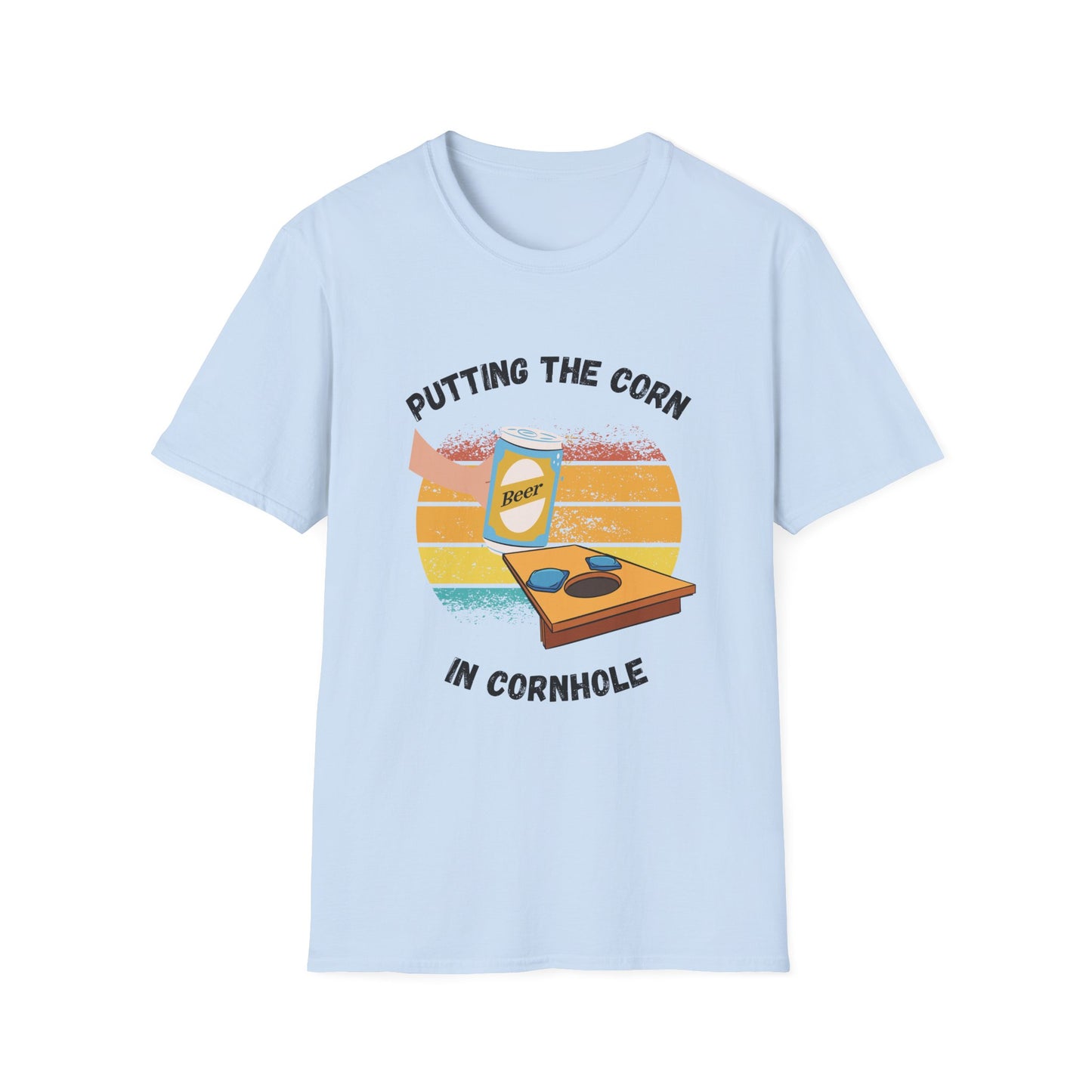 Funny putting the corn in cornhole Unisex Cornhole Shirt