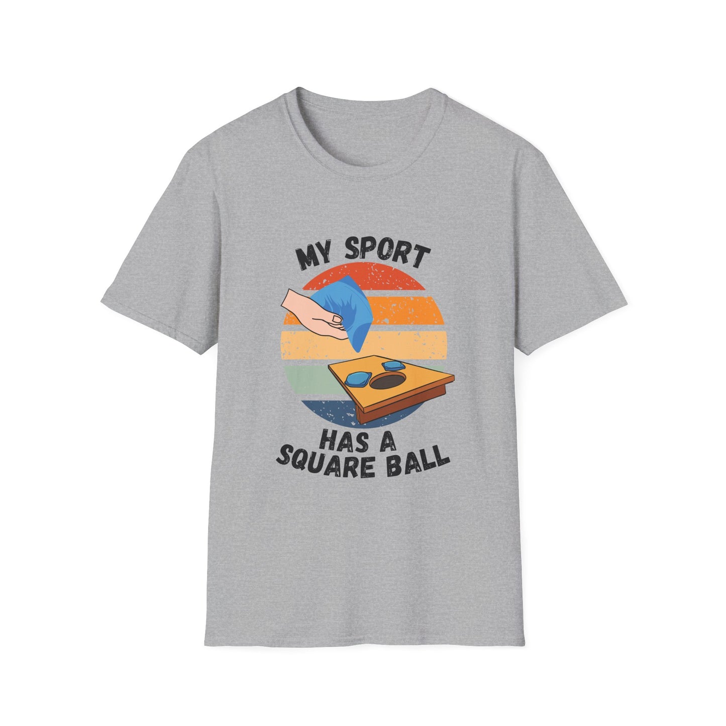 Funny my sport has a square ball Unisex Cornhole Shirt