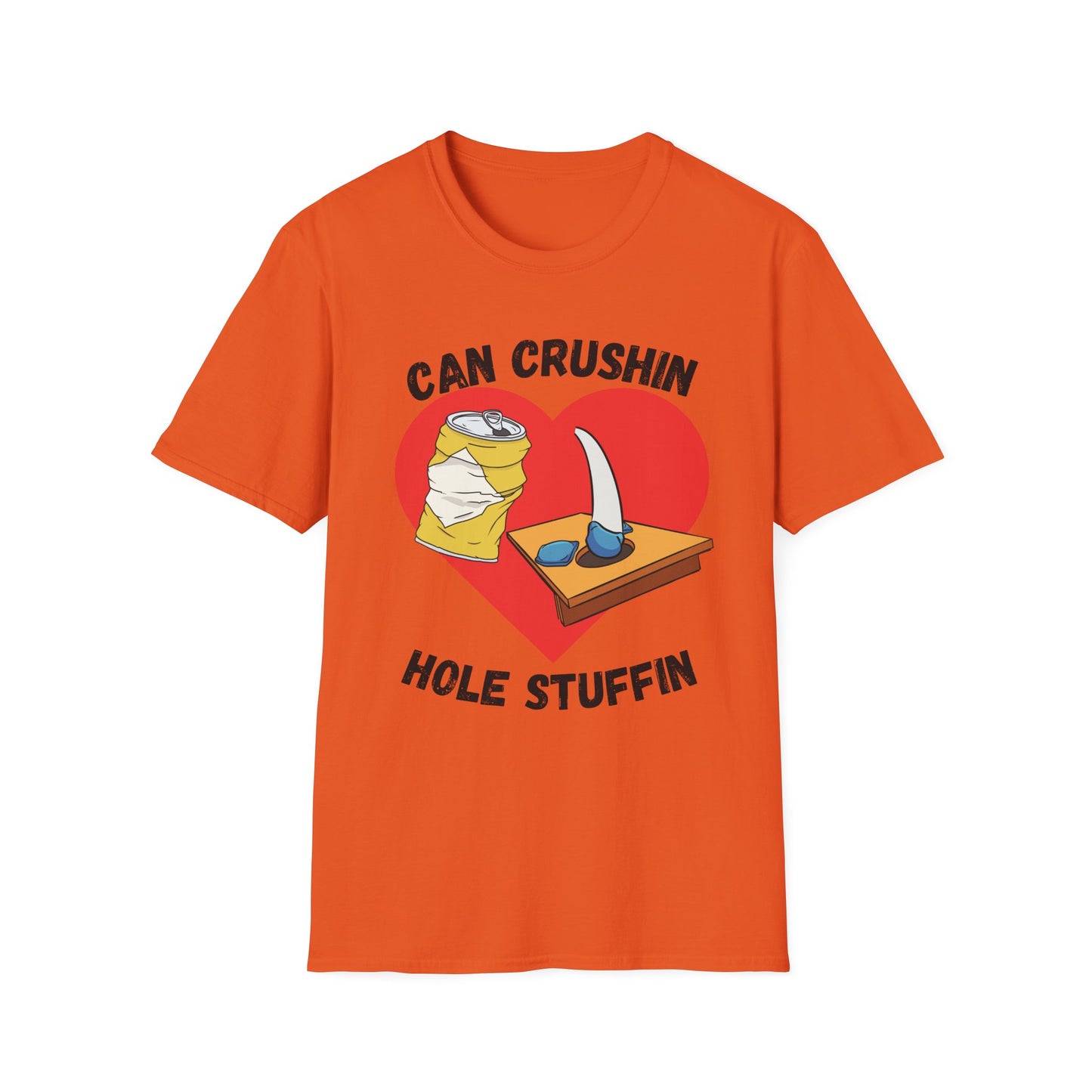 Funny can crushin hole stuffin Unisex Cornhole Shirt