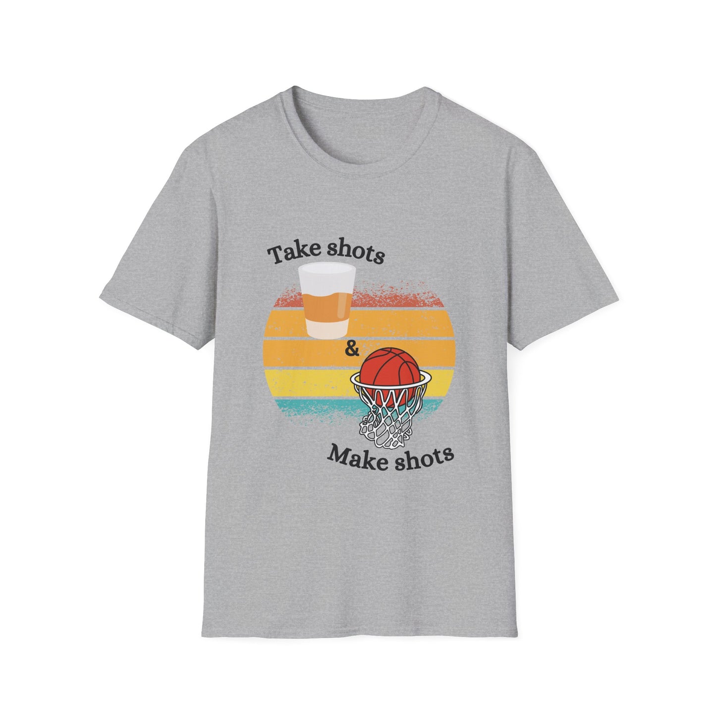 Funny take shots & make shots Unisex Basketball Shirt