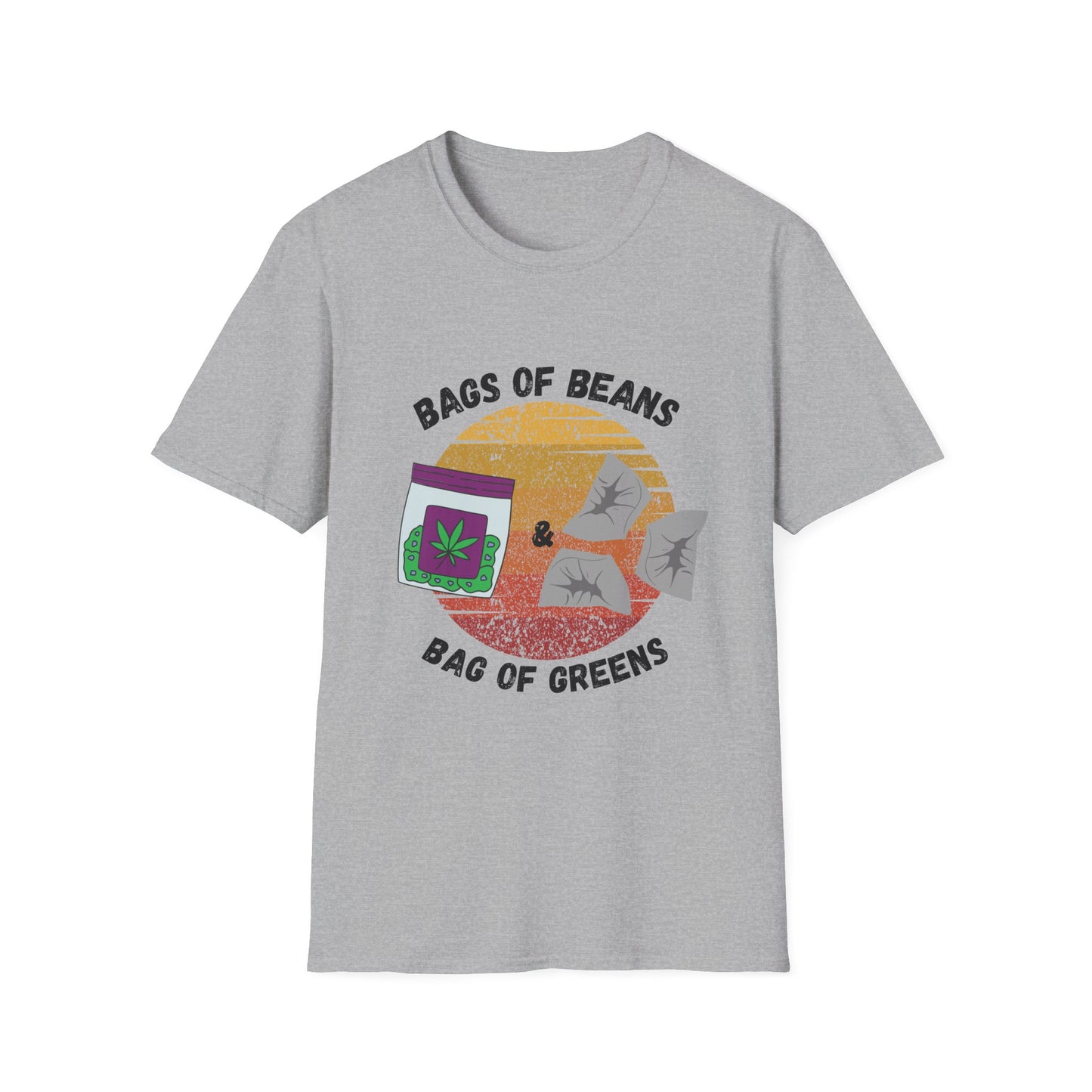 Funny bag of beans greens Unisex Cornhole Shirt