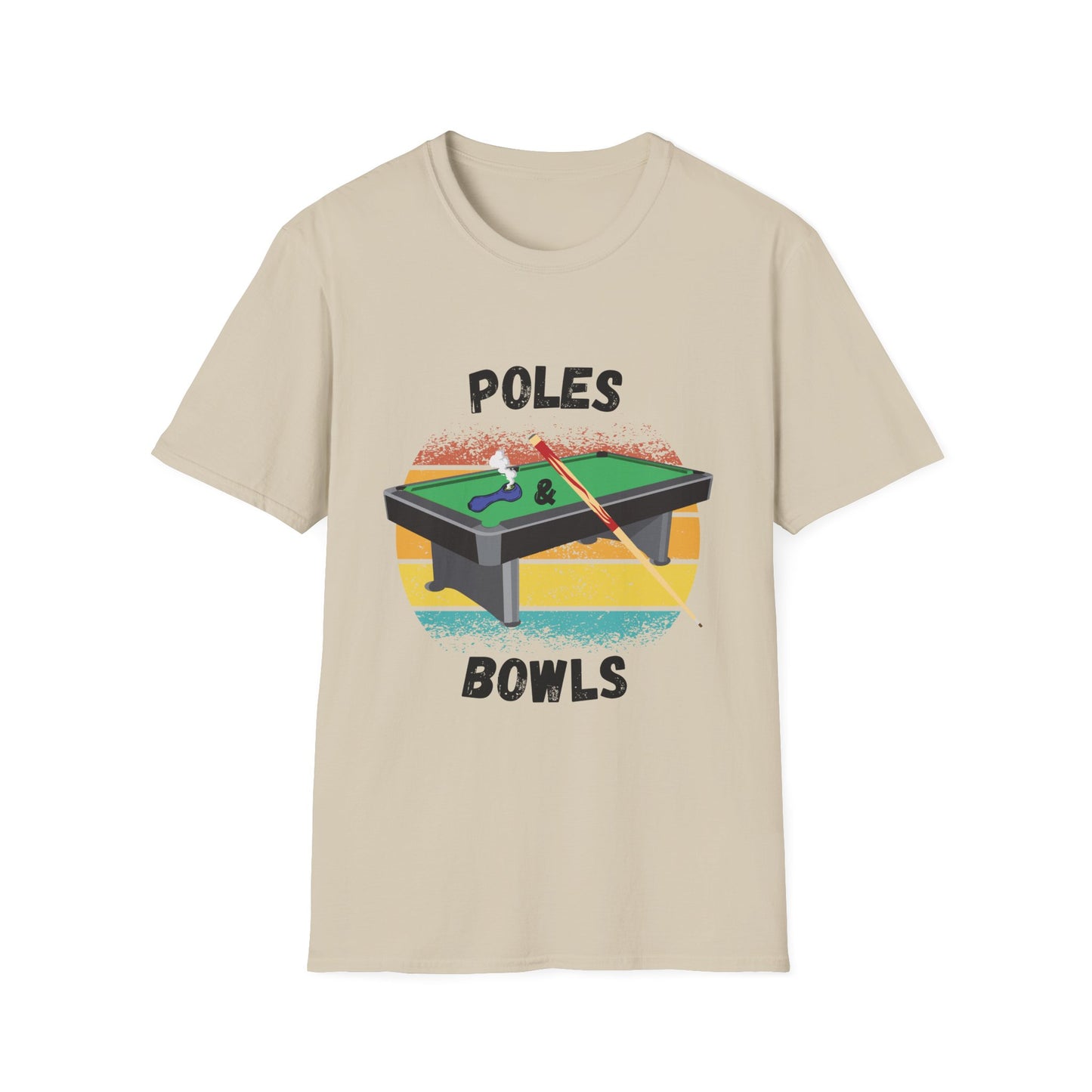 Funny poles & bowls Unisex Billiards/Pool Shirt