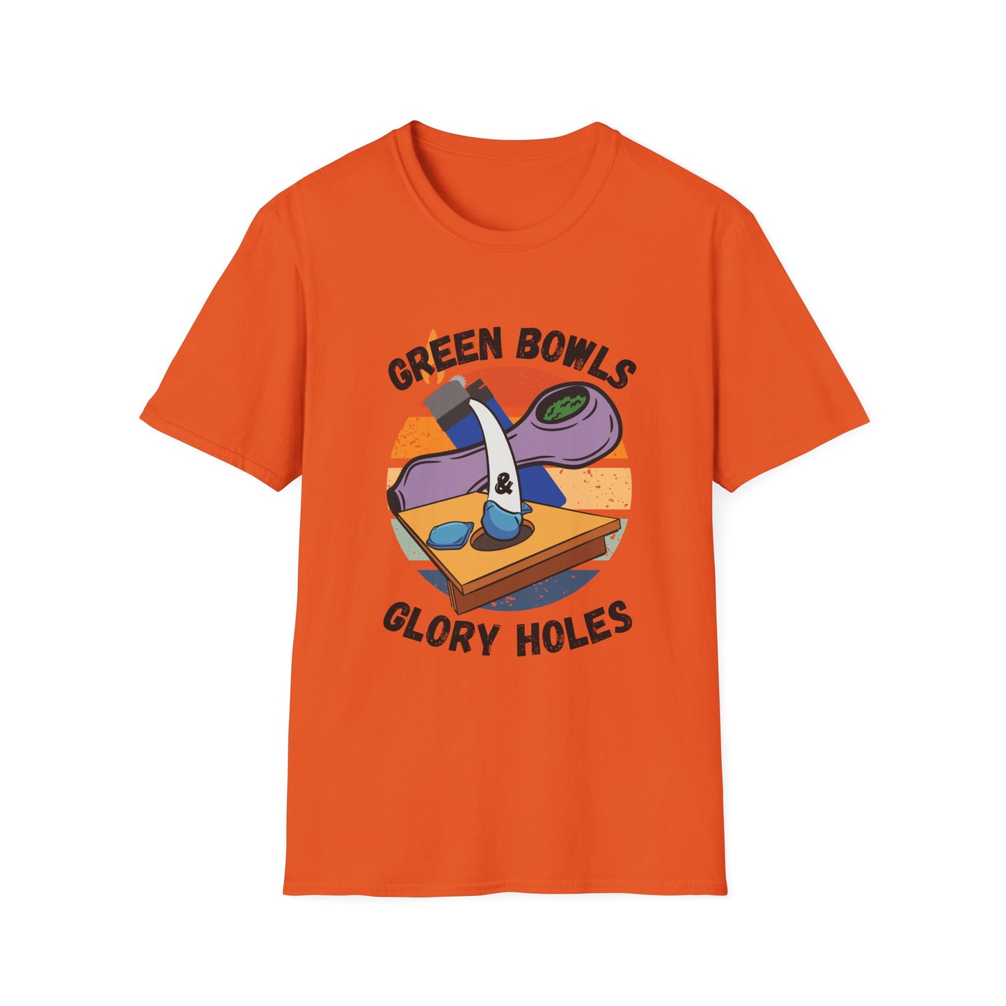 Funny green bowls & glory holes Unisex Cornhole Shirt