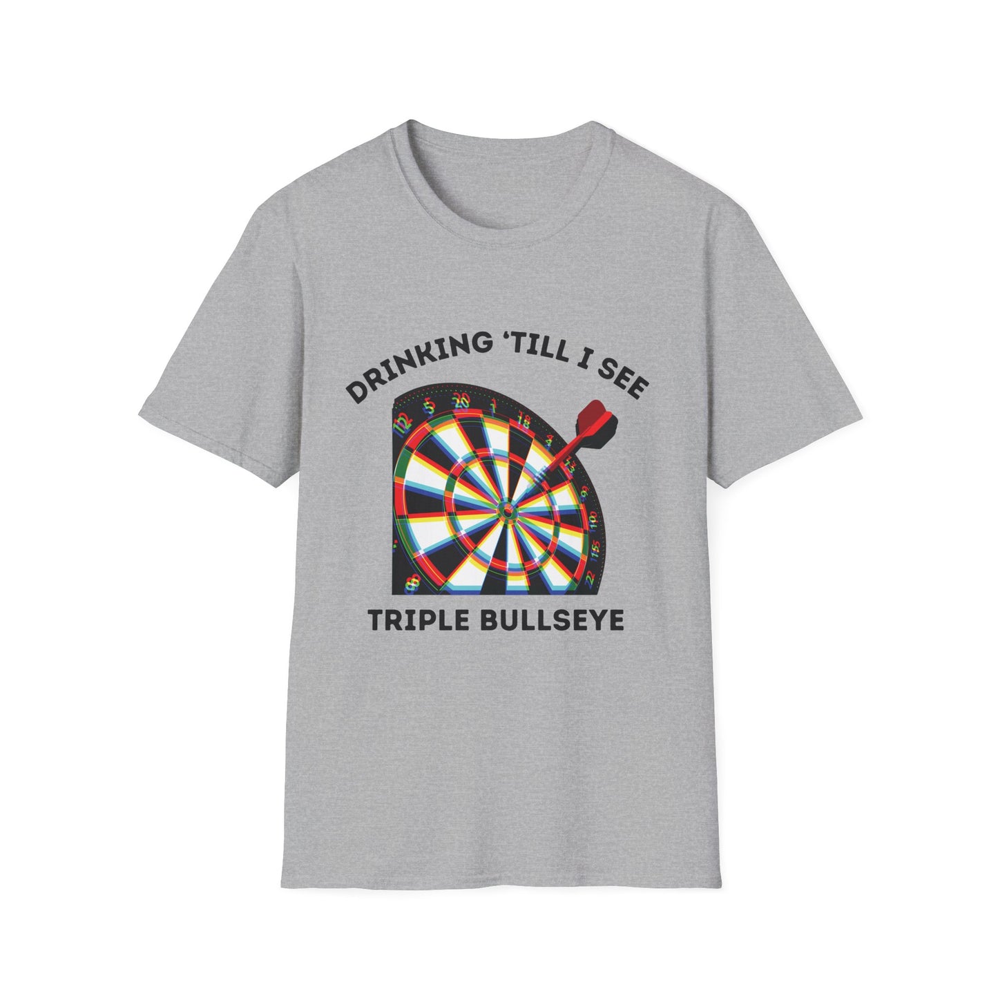 Funny drinking till I see triple bullseye Unisex Darts Shirt