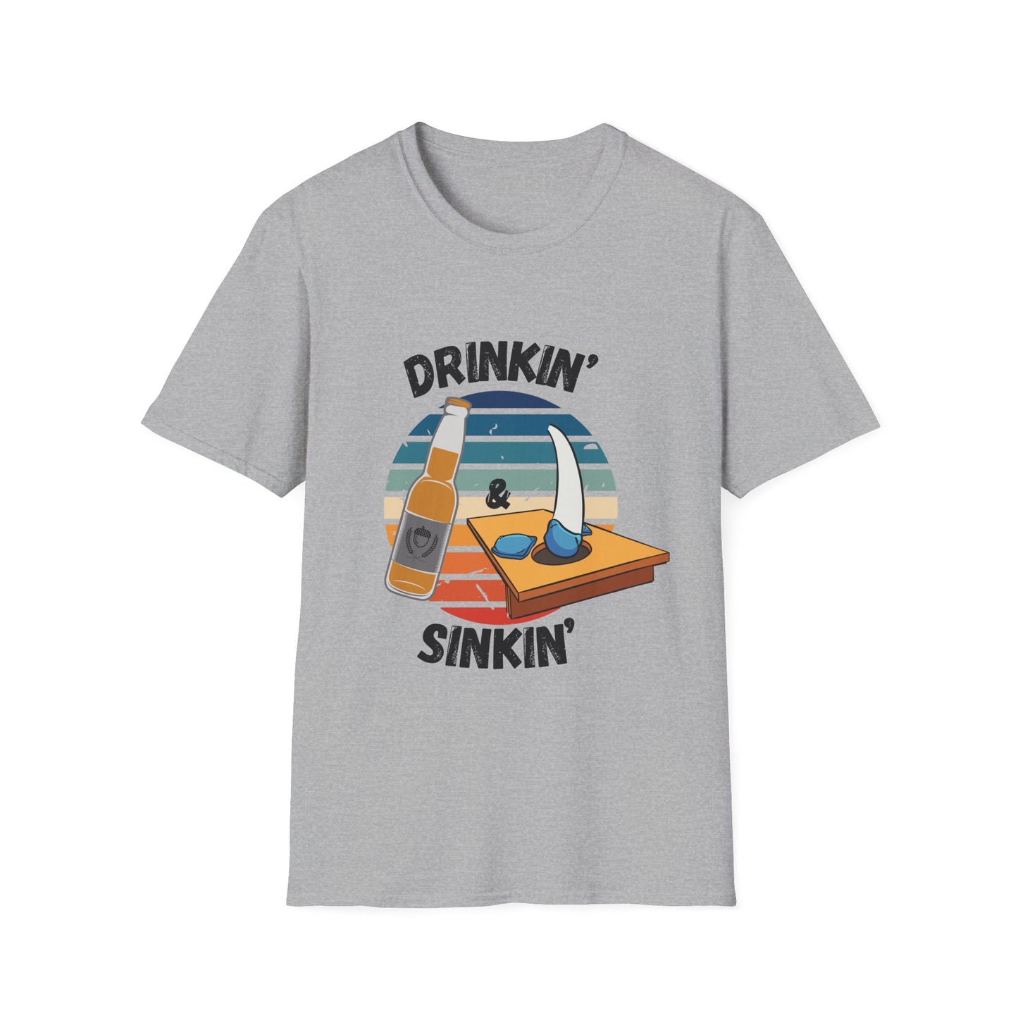 Funny drinking & sinkin Unisex Cornhole Shirt