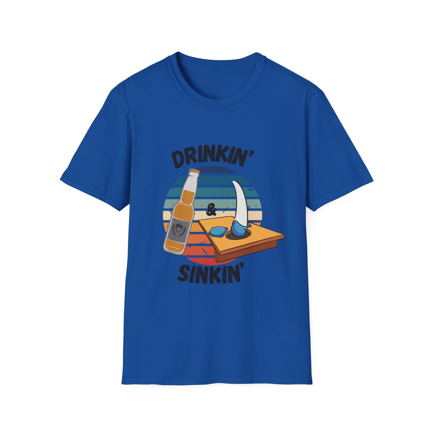 Funny drinking & sinkin Unisex Cornhole Shirt