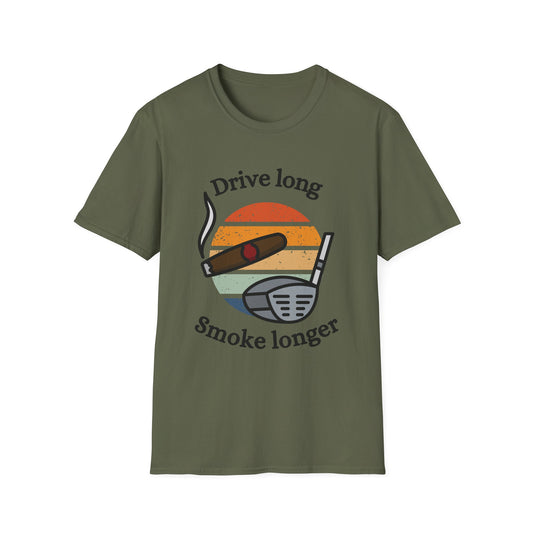 Funny drive long smk longer Unisex Golf Shirt