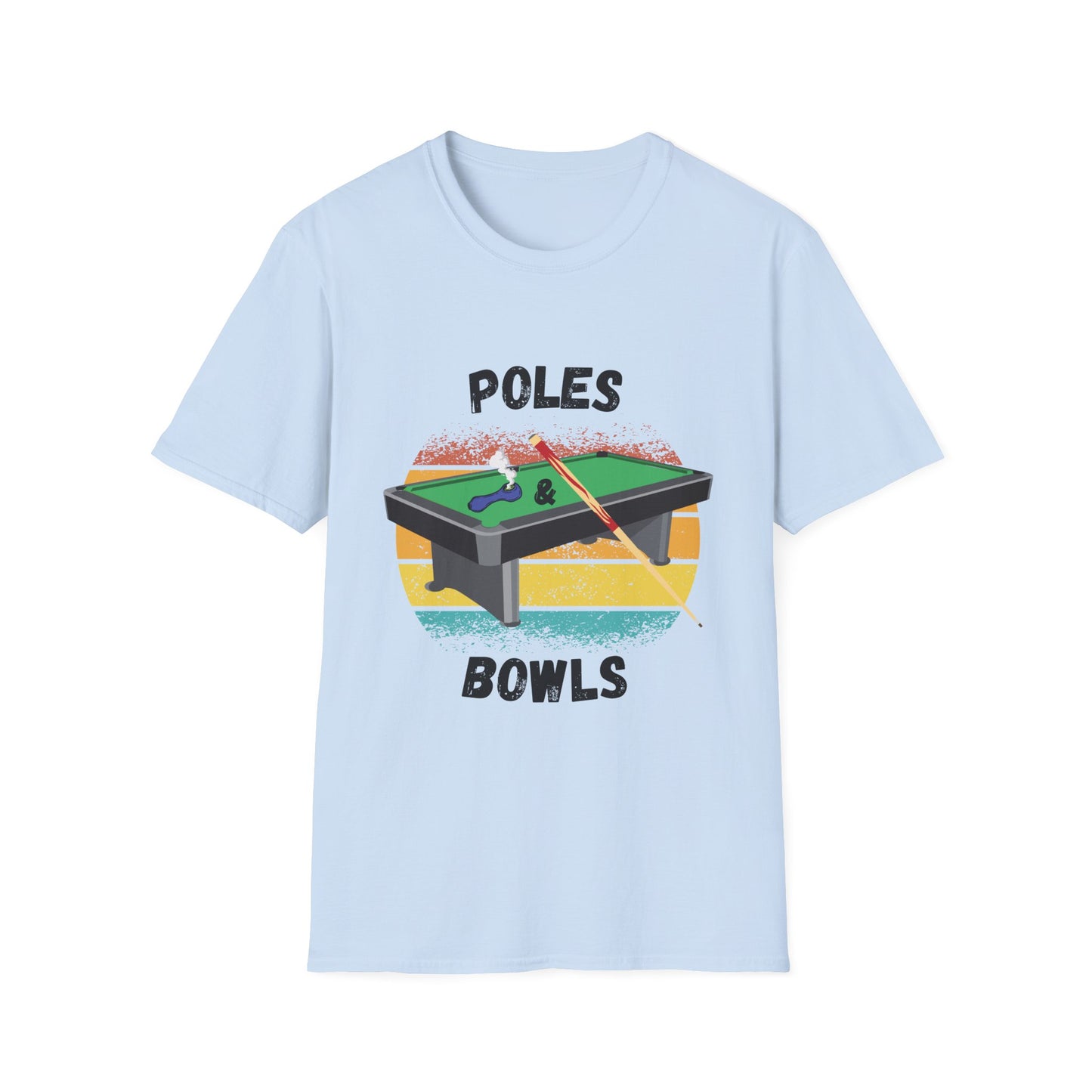 Funny poles & bowls Unisex Billiards/Pool Shirt