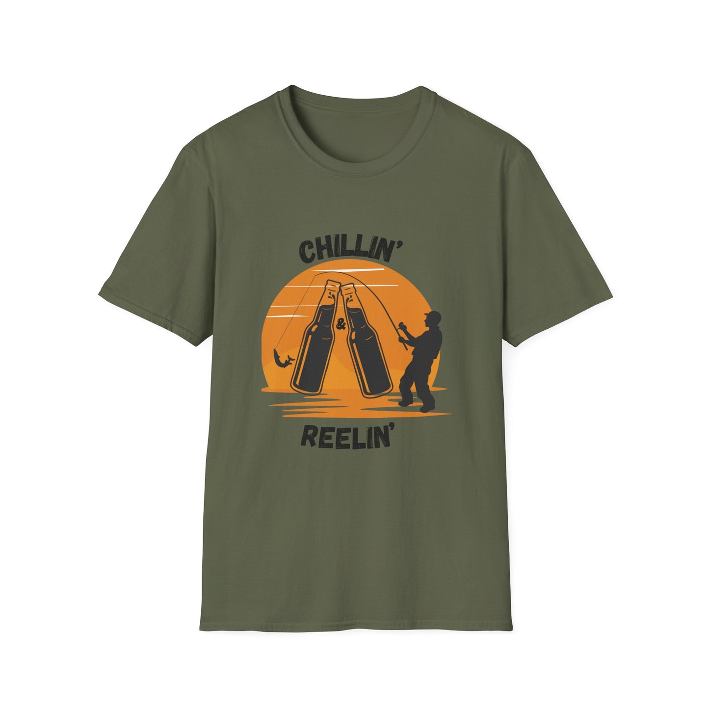 Funny chillin & reelin Unisex Fishing Shirt