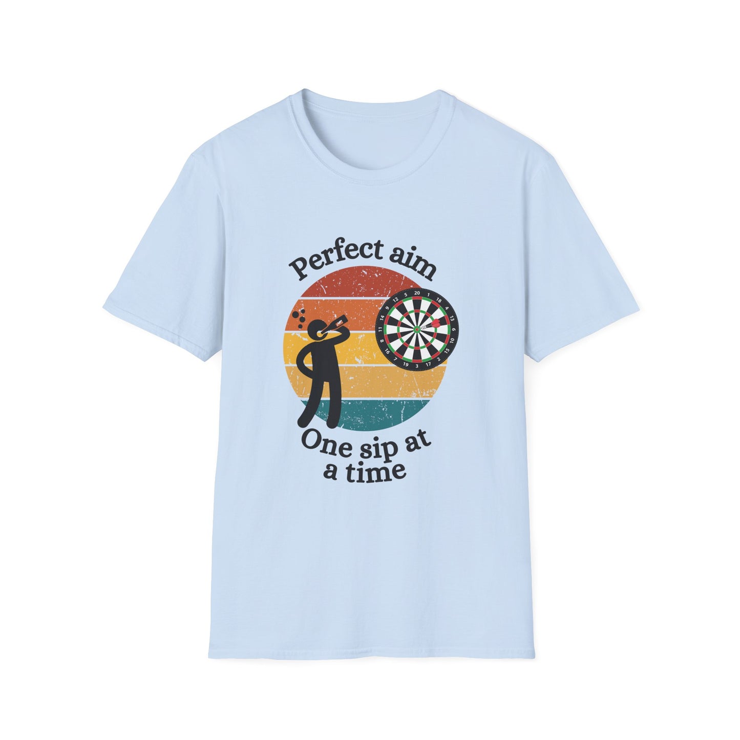 Funny perfect aim one sip at a time Unisex Darts Shirt