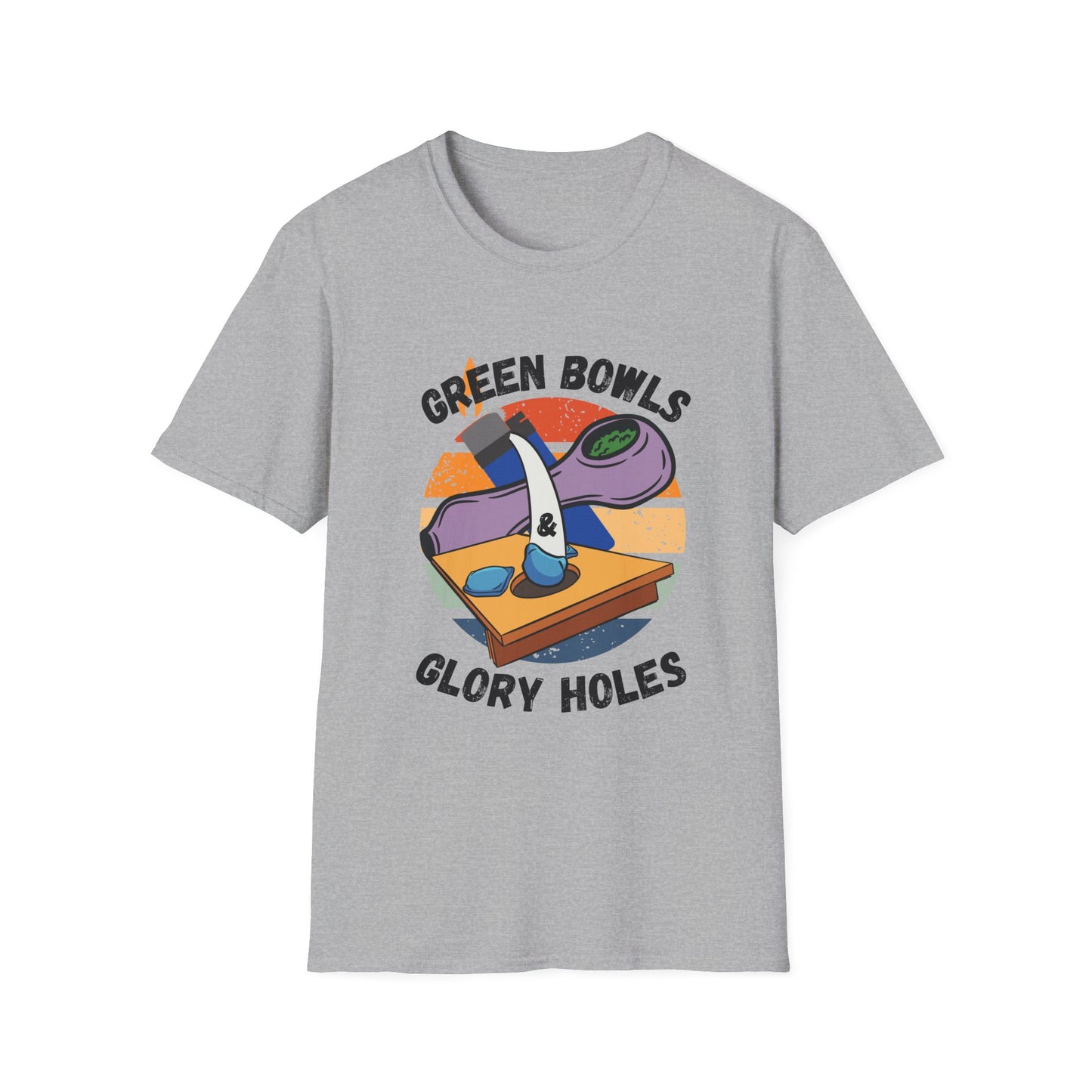 Funny green bowls & glory holes Unisex Cornhole Shirt