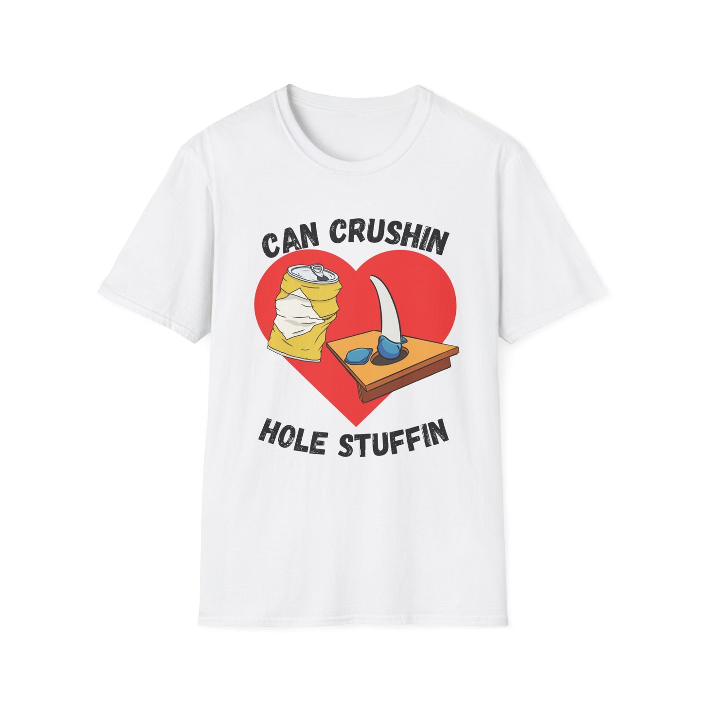 Funny can crushin hole stuffin Unisex Cornhole Shirt