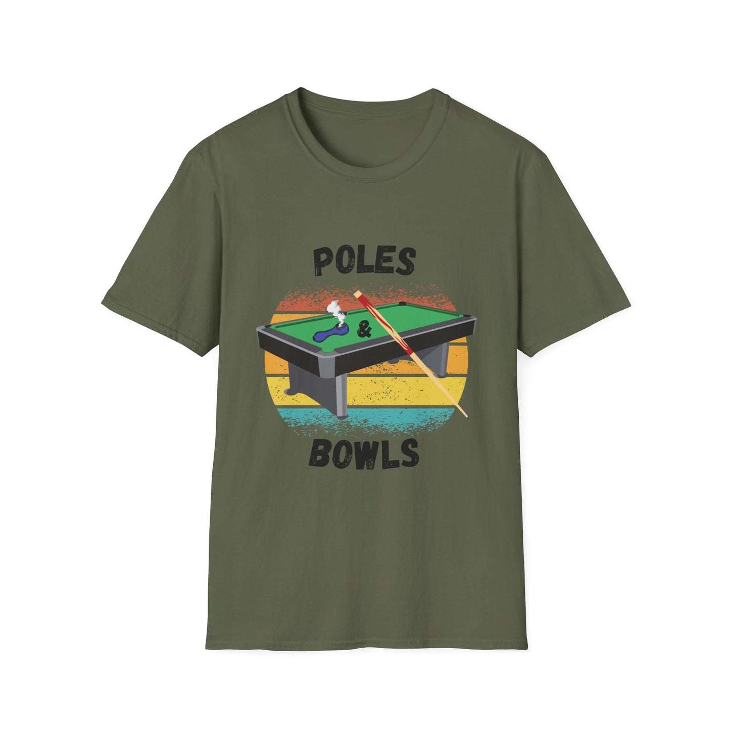 Funny poles & bowls Unisex Billiards/Pool Shirt