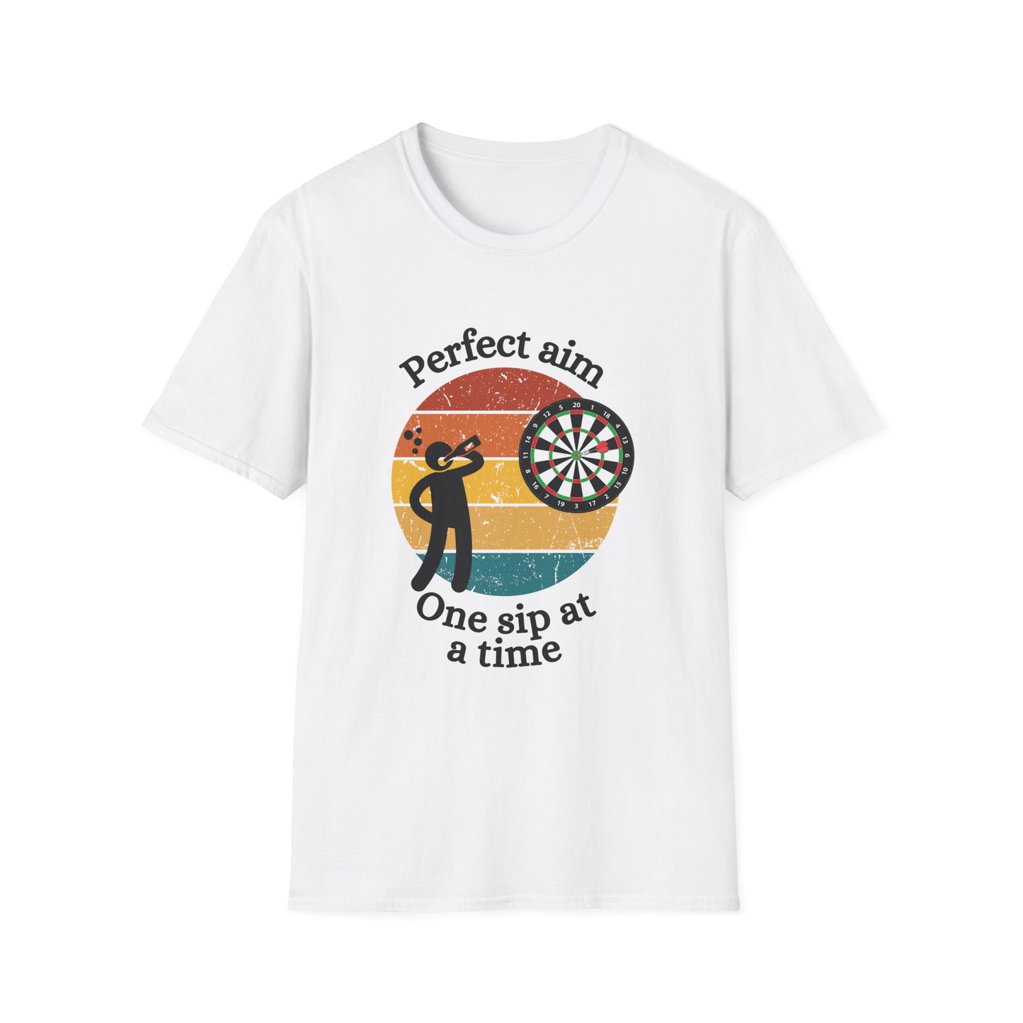 Funny perfect aim one sip at a time Unisex Darts Shirt