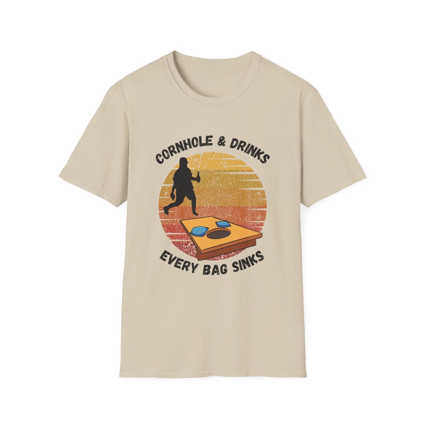 Funny cornhole and drinks Unisex Cornhole Shirt