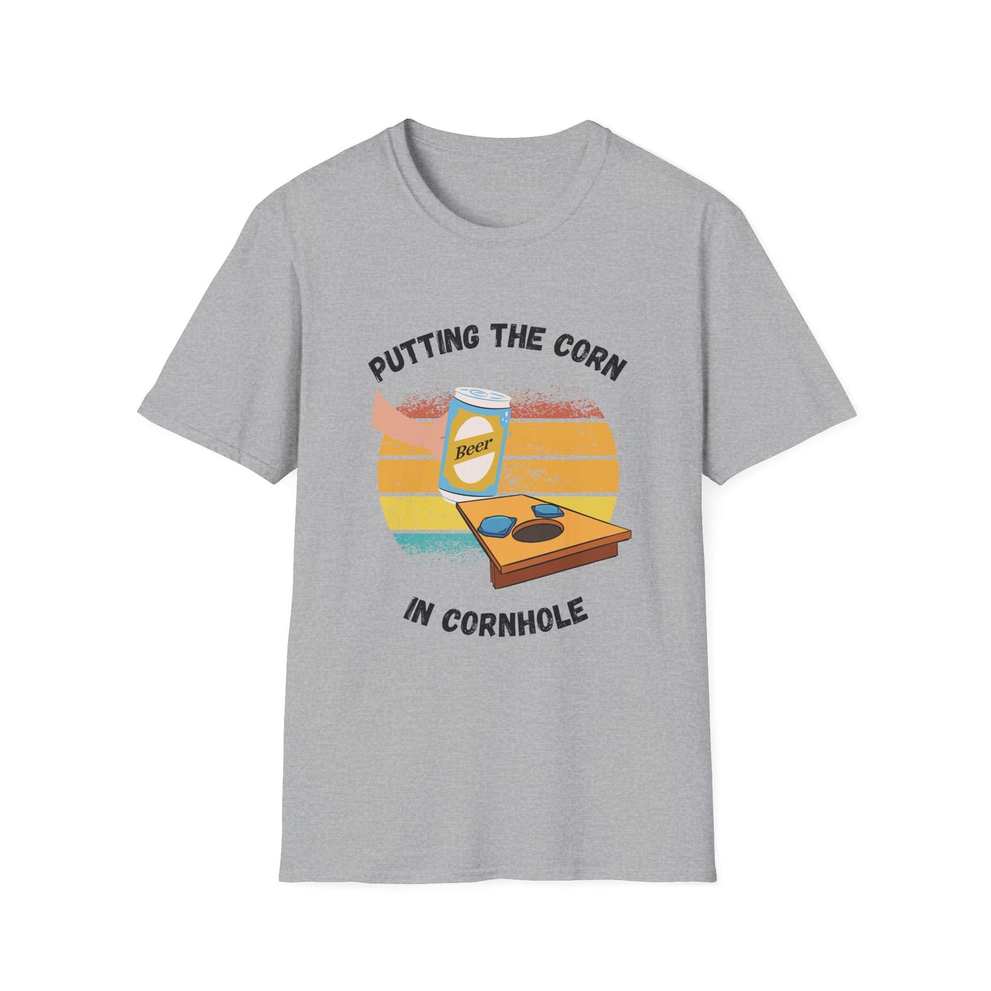 Funny putting the corn in cornhole Unisex Cornhole Shirt