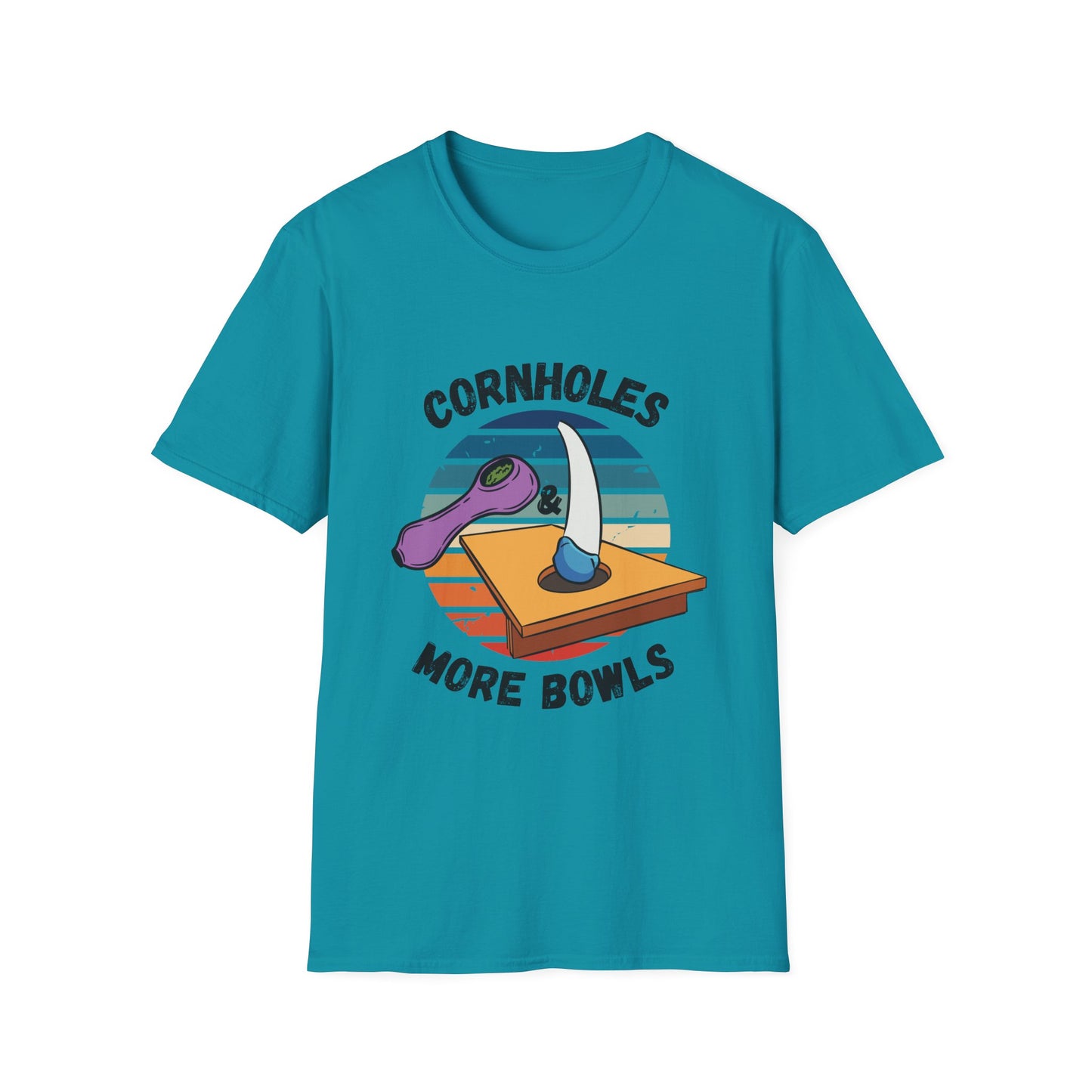 Funny cornholes and more bowls Unisex Cornhole Shirt