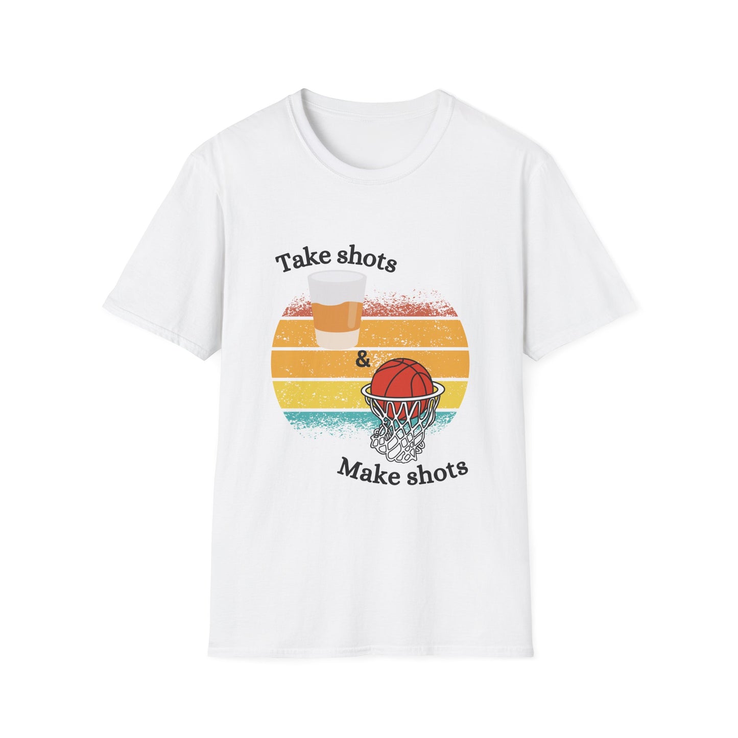 Funny take shots & make shots Unisex Basketball Shirt