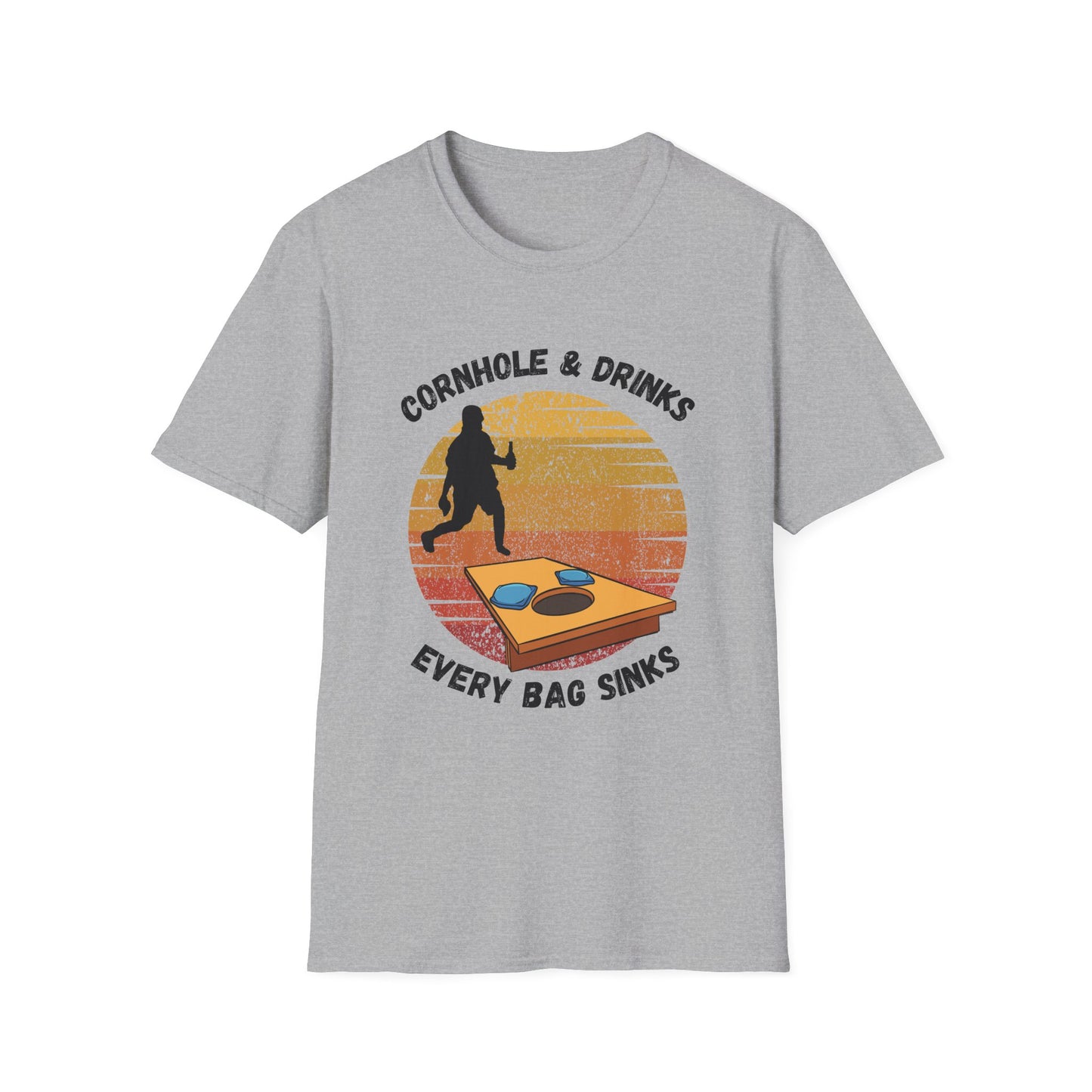 Funny cornhole and drinks Unisex Cornhole Shirt