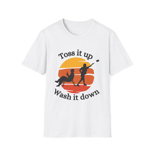 Funny toss it up wash it down Unisex Cornhole Shirt