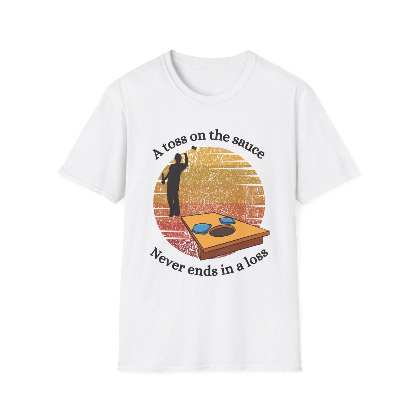 Funny toss on the sauce Unisex Cornhole Shirt