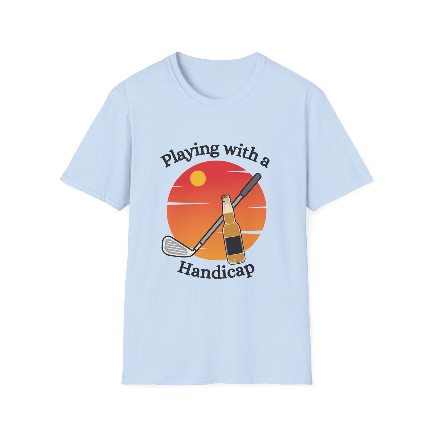 Funny playing with a handicap Unisex Golf Shirt