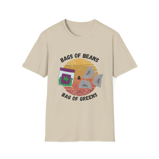 Funny bag of beans greens Unisex Cornhole Shirt