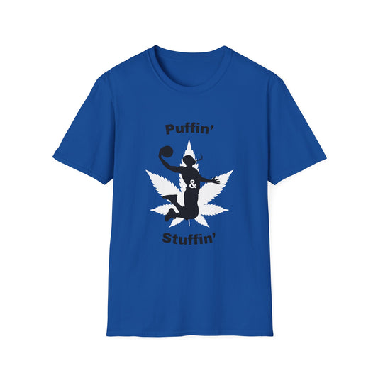 Funny puffin & stuffin Unisex Basketball Shirt