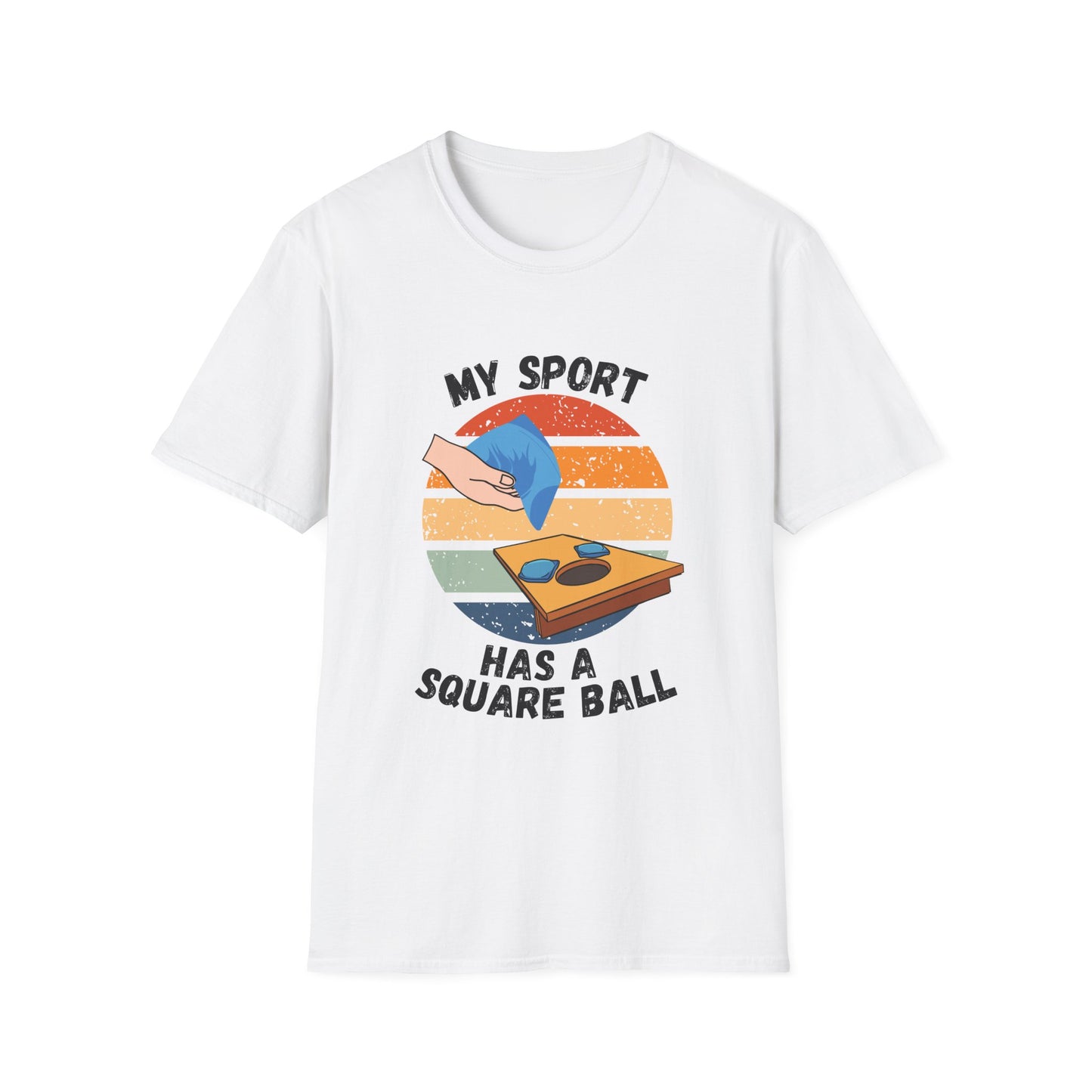 Funny my sport has a square ball Unisex Cornhole Shirt