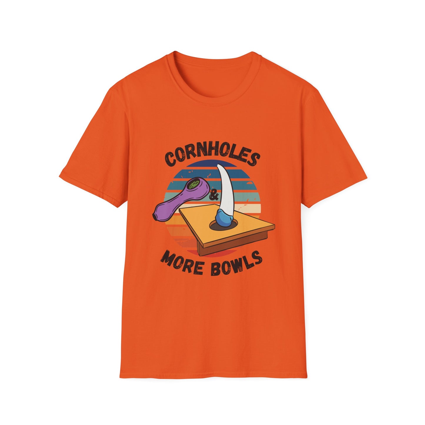 Funny cornholes and more bowls Unisex Cornhole Shirt