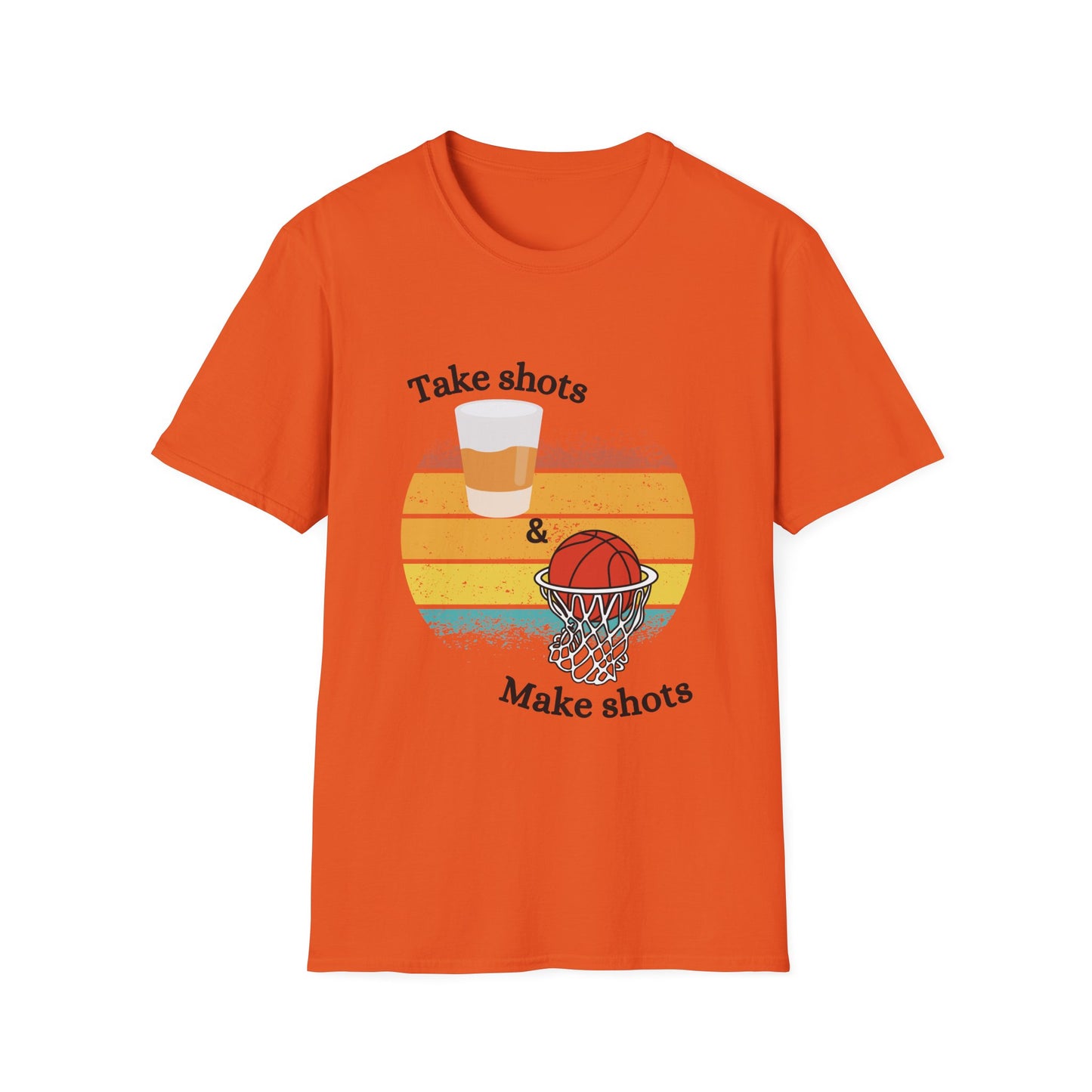 Funny take shots & make shots Unisex Basketball Shirt