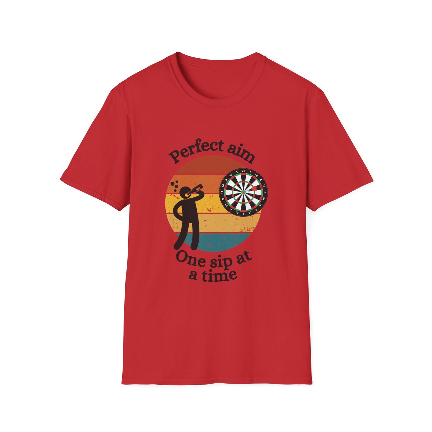 Funny perfect aim one sip at a time Unisex Darts Shirt