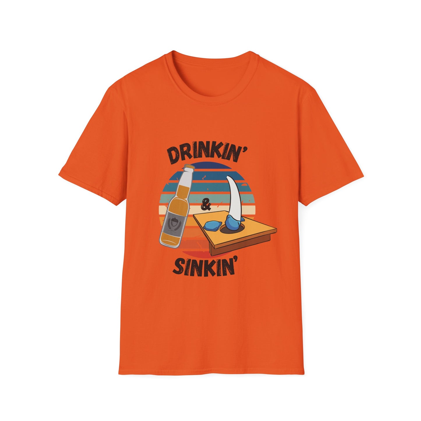 Funny drinking & sinkin Unisex Cornhole Shirt