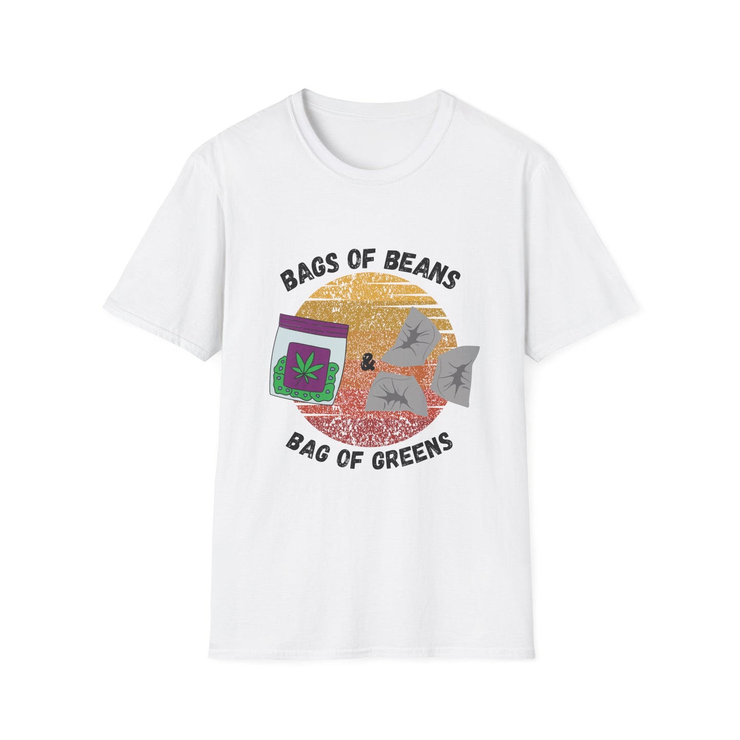 Funny bag of beans greens Unisex Cornhole Shirt