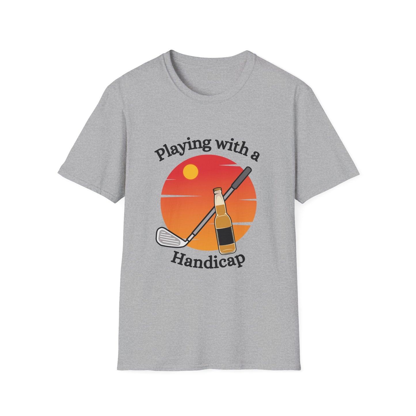 Funny playing with a handicap Unisex Golf Shirt