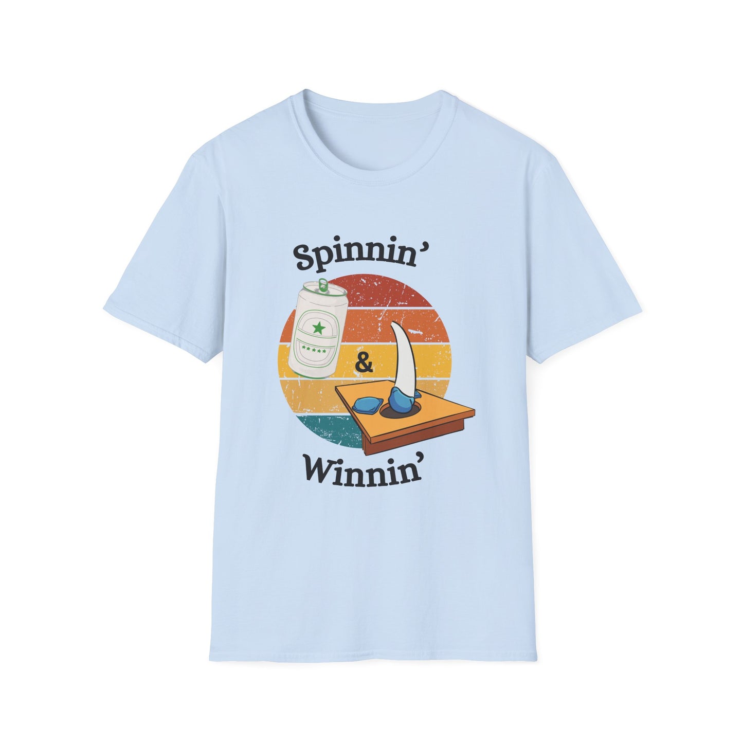 Funny spinnin & winnin Unisex Cornhole Shirt