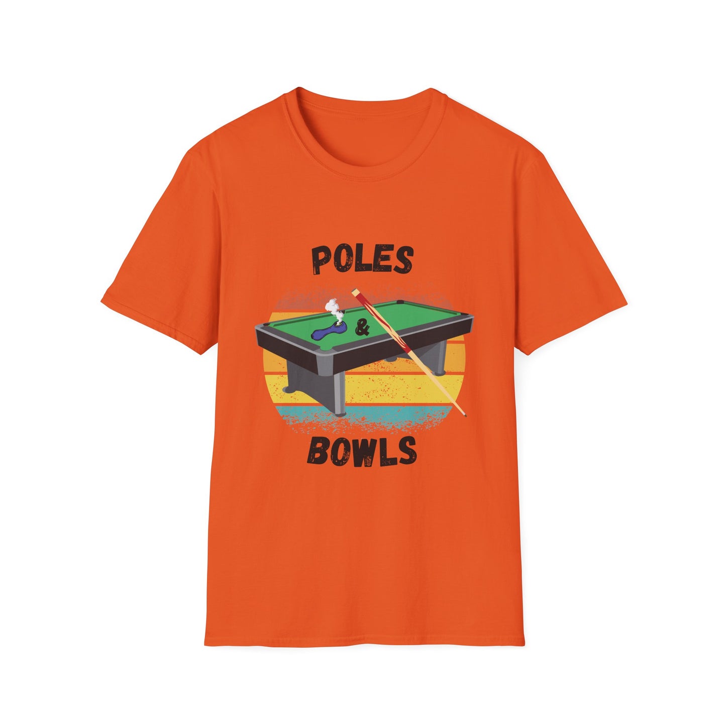 Funny poles & bowls Unisex Billiards/Pool Shirt