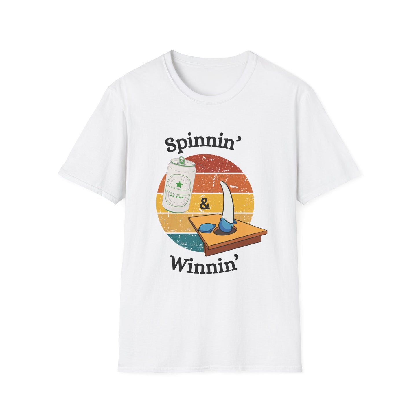 Funny spinnin & winnin Unisex Cornhole Shirt