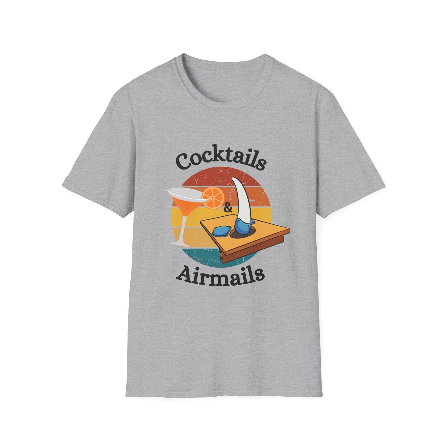 Funny cocktails & airmails Unisex Cornhole Shirt