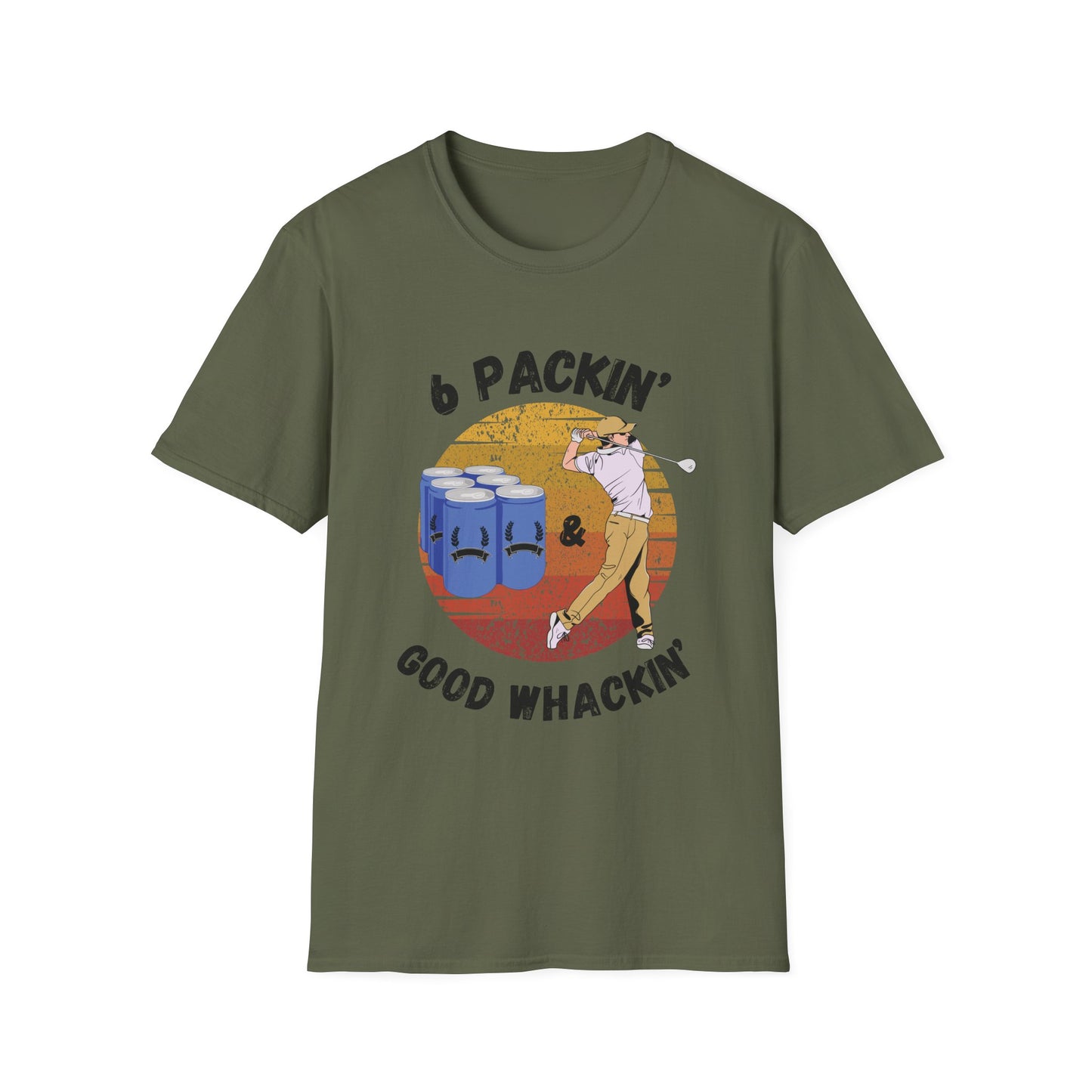 Funny 6 packin good whackin Unisex Golf Shirt