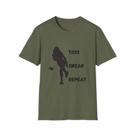 Funny toss swear repeat Unisex Cornhole Shirt