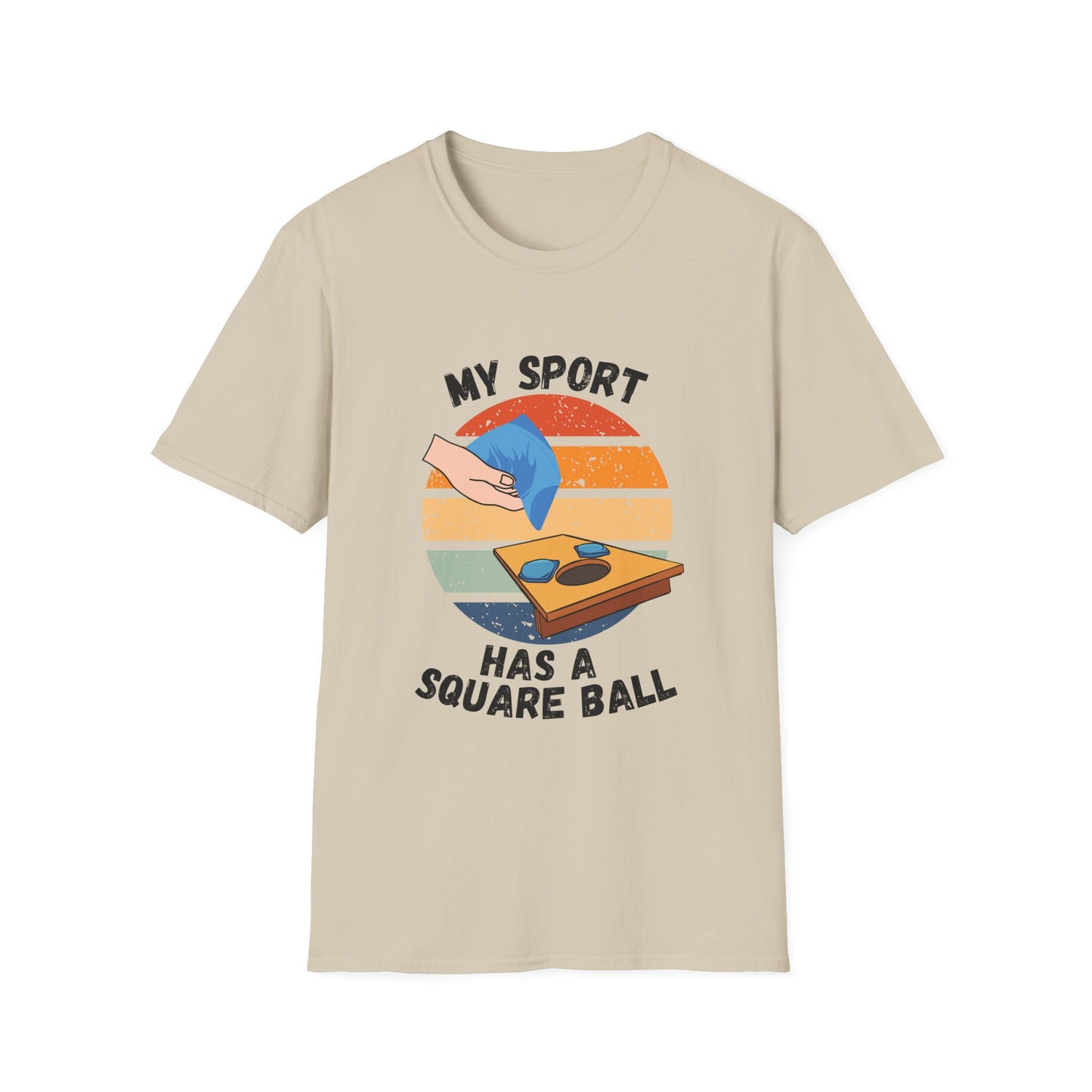 Funny my sport has a square ball Unisex Cornhole Shirt