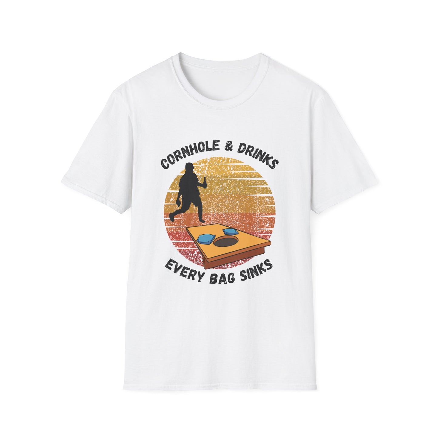 Funny cornhole and drinks Unisex Cornhole Shirt