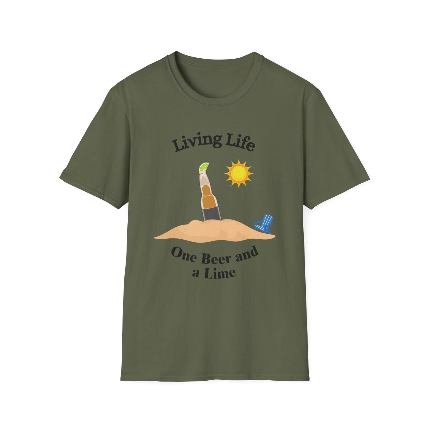 Funny living life one beer and a lime Unisex Shirt