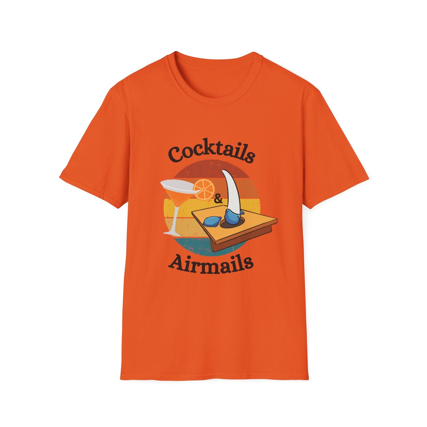 Funny cocktails & airmails Unisex Cornhole Shirt