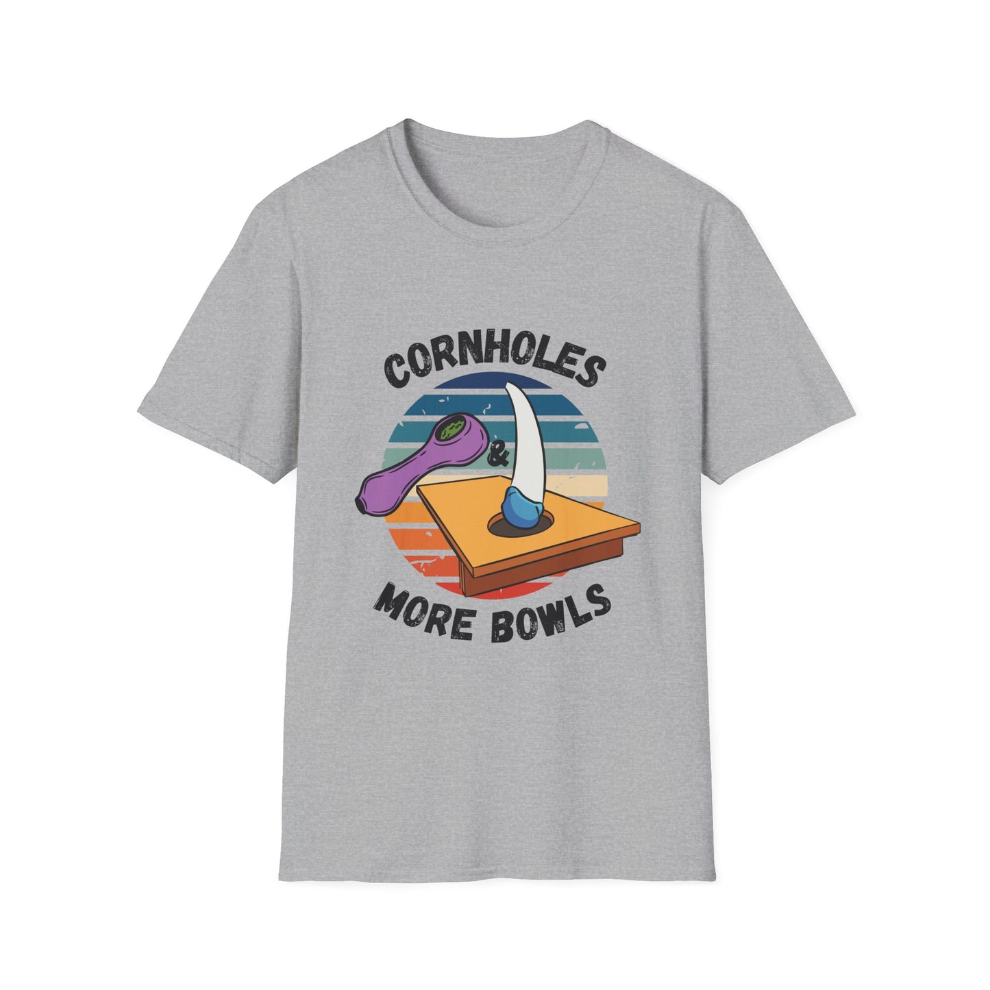 Funny cornholes and more bowls Unisex Cornhole Shirt