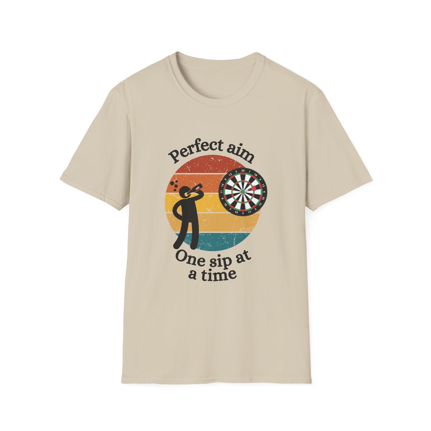 Funny perfect aim one sip at a time Unisex Darts Shirt