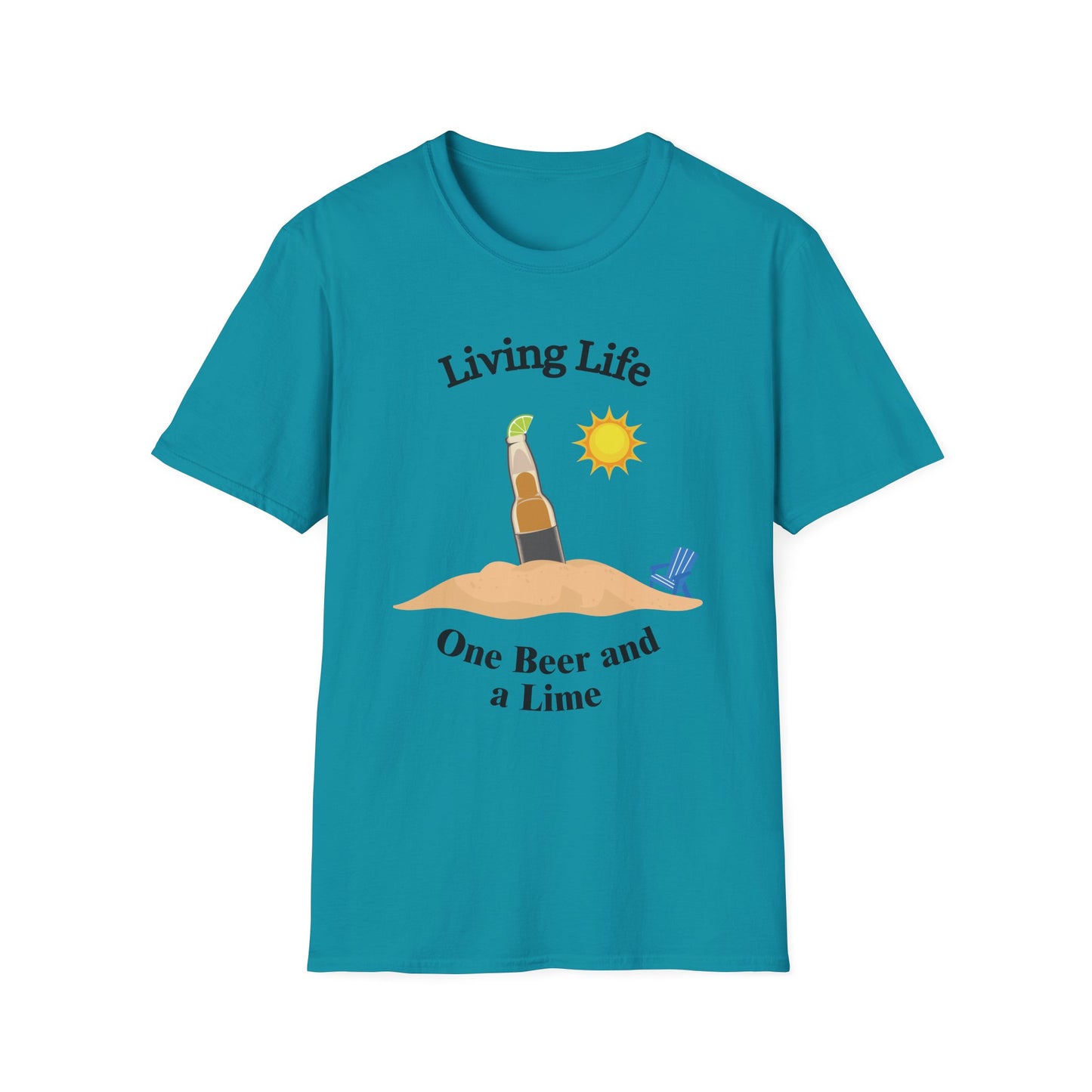 Funny living life one beer and a lime Unisex Shirt