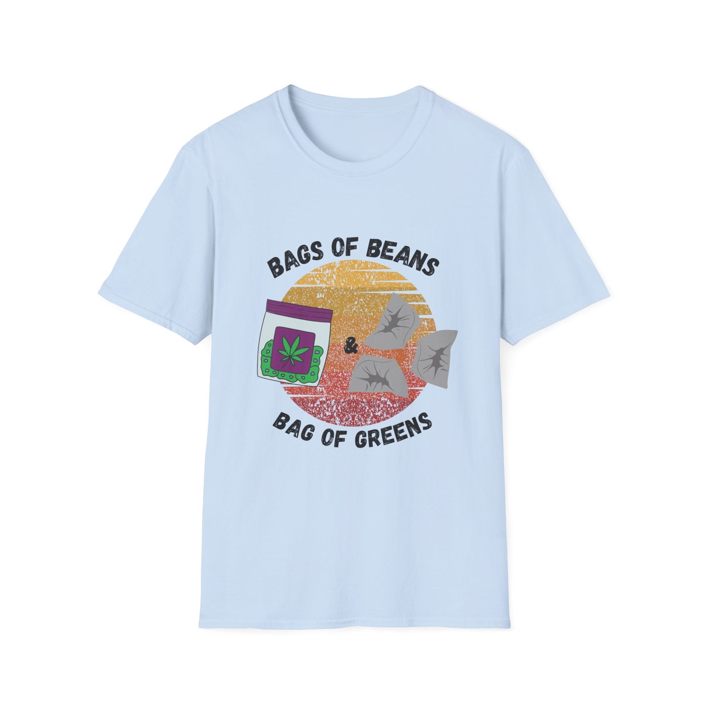 Funny bag of beans greens Unisex Cornhole Shirt