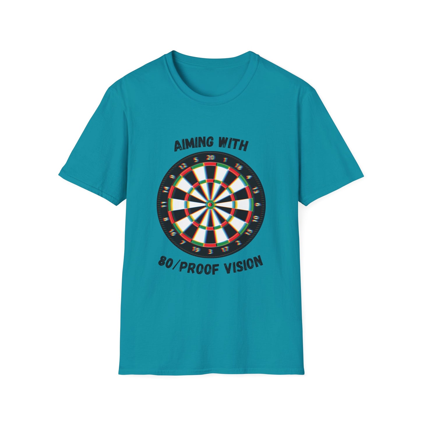 Funny aiming with 80 proof vision Unisex Darts Shirt